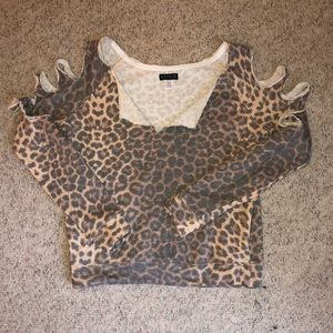 🐆 Venus leopard cut up arms sweatshirt